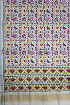 Elegant Off White Patan Patola Silk Saree - Luxurion World