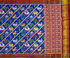 Stunning Blue Patan Patola Double Ikat Silk Saree - Luxurion World