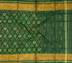 Green Handloom Single Ikat Rajkot Patola Pure Silk Saree - Luxurion World