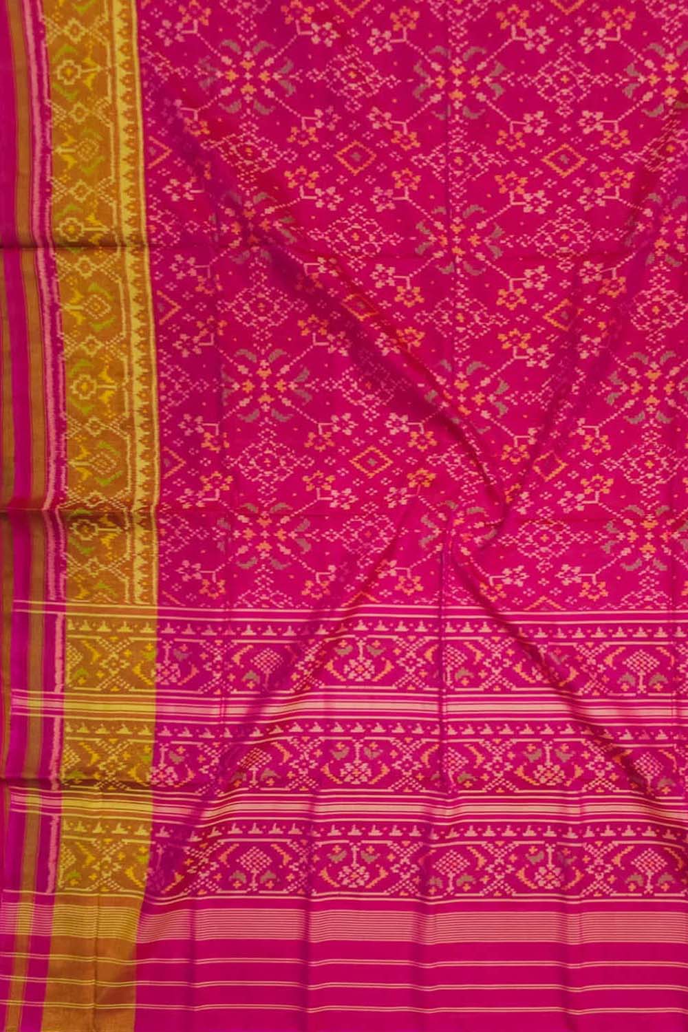 Handloom Single Ikat Rajkot Patola Pure Silk Saree - Luxurion World