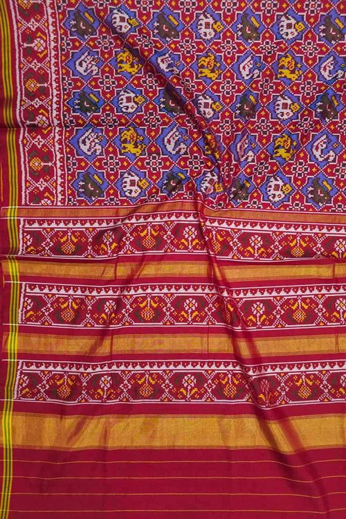 Vibrant Silk Patola Handloom Saree - Multicolor Beauty - Luxurion World