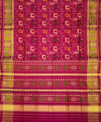 Stunning Pink Pure Silk Patola Single Ikat Saree - Luxurion World