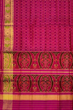 Beautiful Pink Pure Silk Patola Single Ikat Saree - Luxurion World