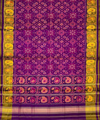 Exquisite Purple Pure Silk Patola Single Ikat Saree - Luxurion World