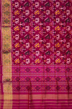 Beautiful Pink Pure Silk Patola Single Ikat Saree - Luxurion World