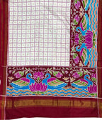 Exquisite Off White Patan Patola Silk Saree - Luxurion World