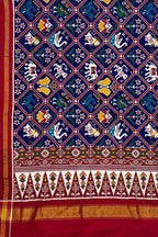Blue Patan Patola Silk Saree: Handloom Elegance - Luxurion World