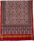 Vibrant Double Ikat Patola Silk Saree - Luxurion World