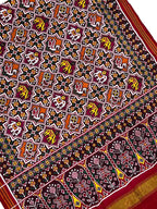 Vibrant Double Ikat Patola Silk Saree - Luxurion World