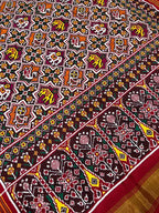 Vibrant Double Ikat Patola Silk Saree - Luxurion World