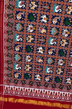 Vibrant Handloom Patan Patola Double Ikat Silk Saree - Luxurion World