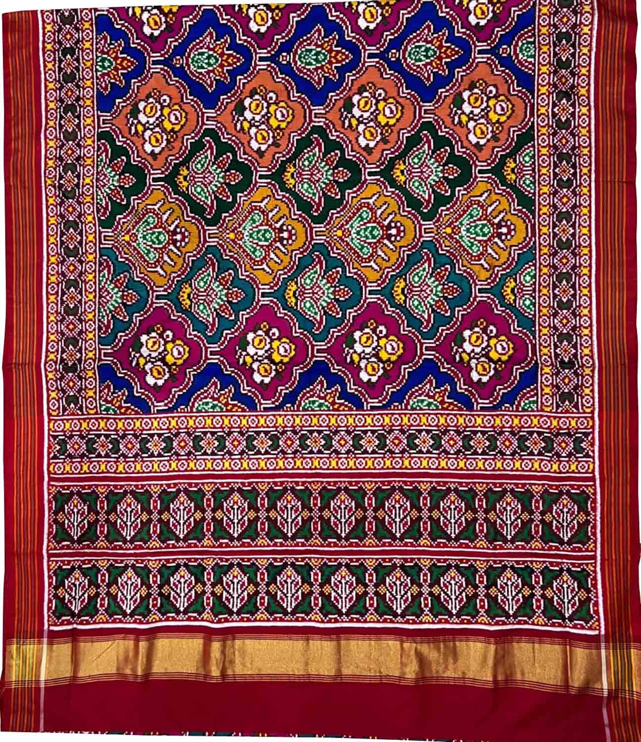 Exquisite Multicolor Handloom Patola Silk Saree - Luxurion World
