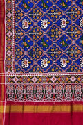 Exquisite Blue Handloom Patan Patola Double Ikat Silk Saree - Luxurion World