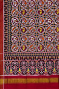 Stunning Multicolor Handloom Patan Patola Double Ikat Silk Saree - Luxurion World
