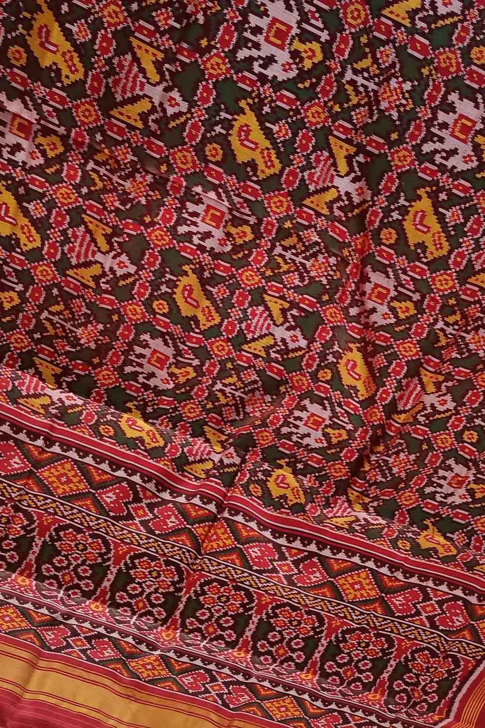 Vibrant Patola Handloom Silk Saree - Luxurion World