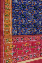 Blue Patola Handloom Silk Ikat Saree - Luxurion World