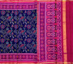 Blue Handloom Semi Patan Patola Silk Saree - Luxurion World