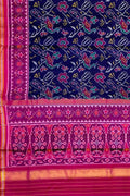 Blue Handloom Semi Patan Patola Silk Saree - Luxurion World