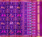 Purple Handloom Semi Patan Patola Silk Saree - Luxurion World