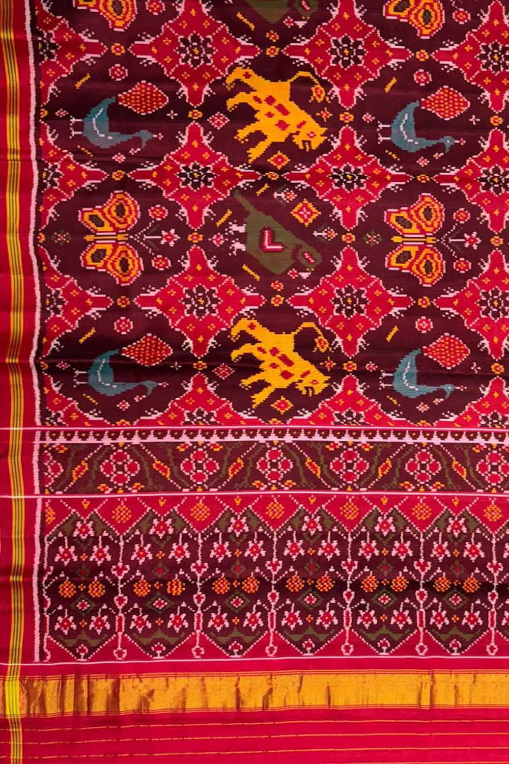 Vibrant Handloom Patola Silk Saree - Multicolor Beauty - Luxurion World