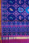 Blue Handloom Semi Patan Patola Silk Saree - Luxurion World