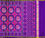 Purple Handloom Semi Patan Patola Silk Saree - Luxurion World
