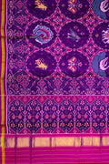 Purple Handloom Semi Patan Patola Silk Saree - Luxurion World
