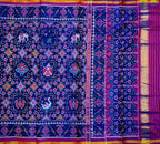 Blue Handloom Semi Patan Patola Silk Saree - Luxurion World