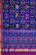Blue Handloom Semi Patan Patola Silk Saree - Luxurion World