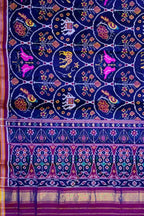 Blue Handloom Semi Patan Patola Silk Saree - Luxurion World