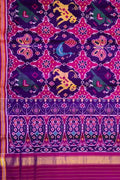 Pink Handloom Semi Patan Patola Silk Saree - Luxurion World