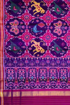 Pink Handloom Semi Patan Patola Silk Saree - Luxurion World