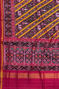 Multicolor Semi Patan Patola Handloom Pure Silk Elephant Design Saree - Luxurion World