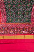 Green Handloom Semi Patan Patola Pure Silk Saree - Luxurion World