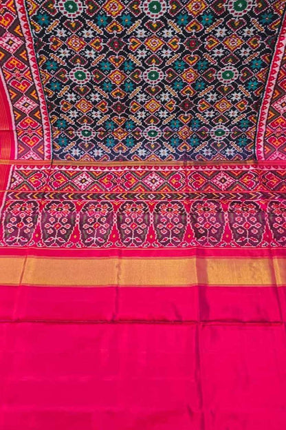 Multicolor Handloom Semi Patan Patola Pure Silk Saree - Luxurion World