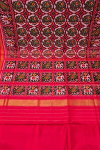 Pink Handloom Semi Patan Patola Pure Silk Saree - Luxurion World