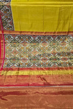 Yellow Patola Handloom Pure Tissue Silk Saree - Luxurion World