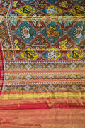 Multicolor Patola Handloom Pure Tissue Silk Saree - Luxurion World