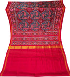 Red Handloom Patan Patola Pure Silk Saree - Luxurion World