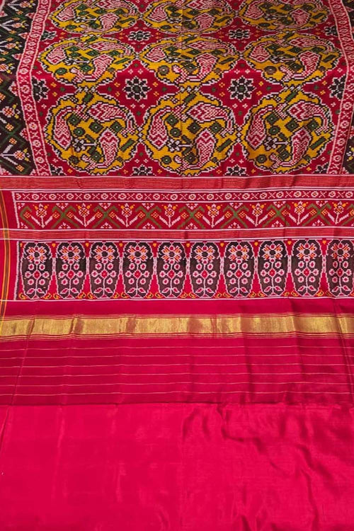 Multicolor Handloom Patan Patola Pure Silk Saree - Luxurion World
