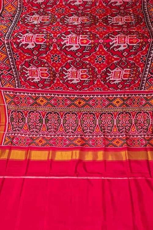 Multicolor Handloom Patan Patola Pure Silk Saree - Luxurion World