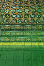 Green Handloom Patan Patola Pure Silk Saree