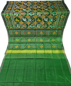 Green Handloom Patan Patola Pure Silk Saree