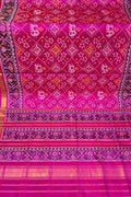 Pink Single Ikat Patan Patola Handloom Pure Silk Saree
