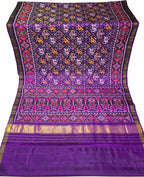 Purple Single Ikat Patan Patola Handloom Pure Silk Saree