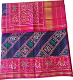 Exquisite Blue Semi Patan Patola Handloom Silk Saree: A Timeless Classic - Luxurion World