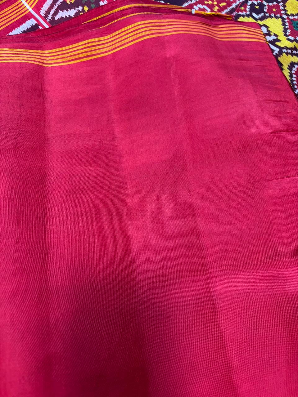 Yellow Semi Patan Patola Handloom Pure Silk Saree - Luxurion World