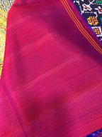 Blue Semi Patan Patola Handloom Pure Silk Saree - Luxurion World