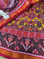 Yellow Semi Patan Patola Handloom Pure Silk Saree - Luxurion World