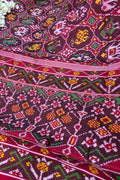 Luxurious Maroon Semi Patan Patola Handloom Pure Silk Saree - Luxurion World